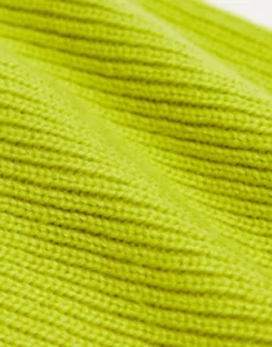 Collusion Knitted Balaclava With Diamante Hot Fix In Lime Green
