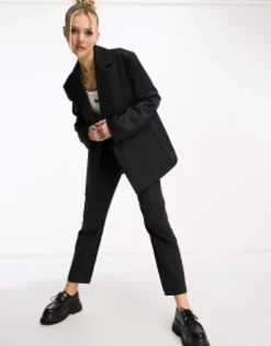 Collusion Oversized Woven Blazer With Pockets In