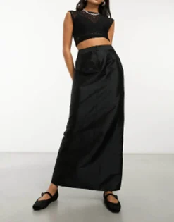 Collusion Sporty Maxi Skirt With Fishtail Detail In