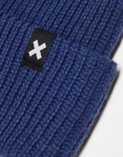 Collusion Unisex Beanie In Navy Blue