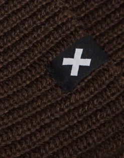 Collusion Unisex Beanie In Chocolate