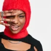 Collusion Unisex Eyelash Yarn Balaclava In