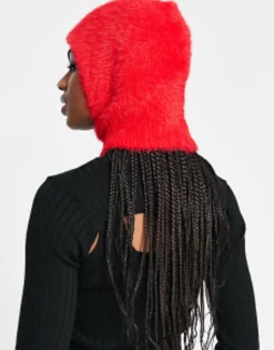 Collusion Unisex Eyelash Yarn Balaclava In