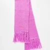 Collusion Unisex Fluffy Knit Logo Scarf In
