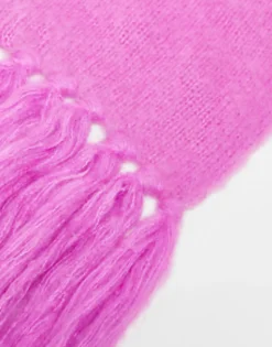 Collusion Unisex Fluffy Knit Logo Scarf In