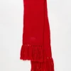 Collusion Unisex Fluffy Knit Logo Scarf In
