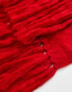 Collusion Unisex Fluffy Knit Logo Scarf In
