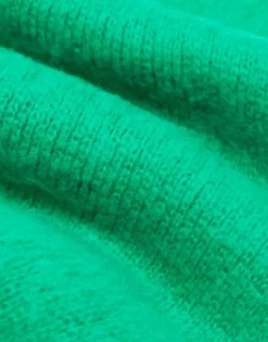 Collusion Unisex Fluffy Knit Logo Scarf In Green