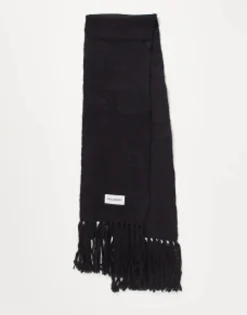Collusion Unisex Fluffy Knit Logo Scarf In