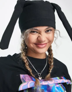 Collusion Unisex Novelty Festival Beanie With Sock Ears In