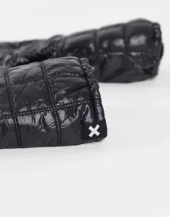 Collusion Unisex Wet Look Padded Gloves In