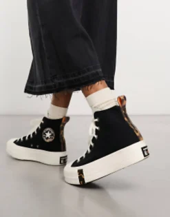 Converse Chuck Taylor All Star Lift In With Animal Print Detailing