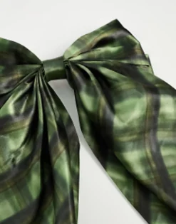 Daisy Street Check Hair Bow In