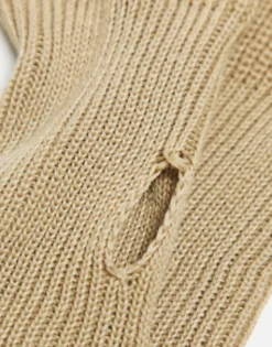 Daisy Street Long Fingerless Gloves In Cream