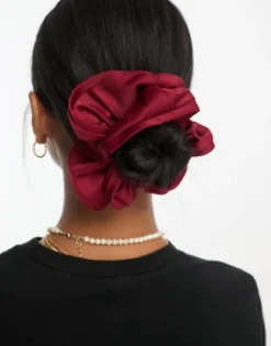 Daisy Street Oversized Satin Scrunchie In