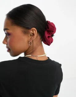 Daisy Street Oversized Satin Scrunchie In