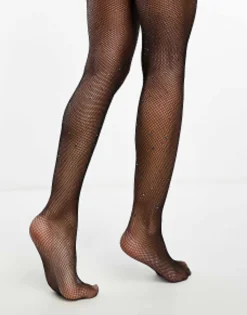 Daisy Street Tights With Mulitcolour Rhinestones In