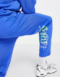 Dark Future Co-Ord Relaxed Jogger With Logo Graphic Print In Blue