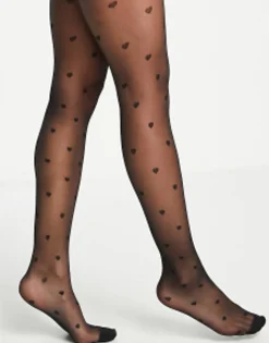 Design 20 Denier All Over Heart Tights In