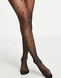 Design 20 Denier All Over Heart Tights In