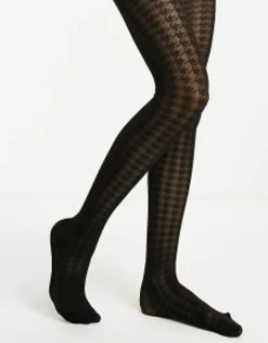 Design 30 Denier Houndstooth Tights In