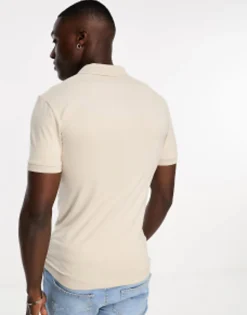 Design 2 Pack Muscle Fit Polo In Stone And Grey