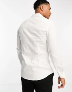 Design 2 Pack Stretch Slim Fit Work Shirt In Save