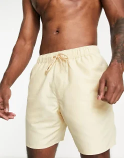 Design 2 Pack Swim Shorts In Mid Length In Light Green/Beige Save