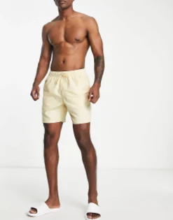 Design 2 Pack Swim Shorts In Mid Length In Light Green/Beige Save