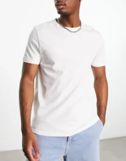 Design 3 Pack T-Shirt With Crew Neck In White, Grey Marl And Black