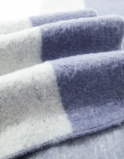 Design Blanket Scarf In Two Tone Blue