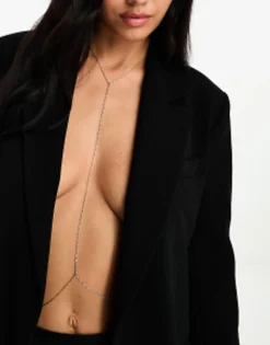 Design Body Harness With Twist Chain Design In Tone