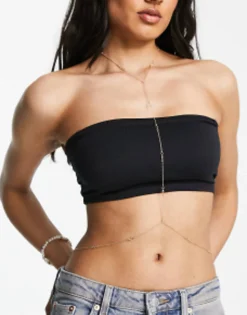Design Body Harness With Crystal In Tone
