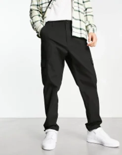 Design Cargo Tapered Trousers In With Toggles