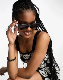 Design Chunky Hexagon Sunglasses In