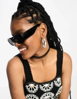 Design Chunky Hexagon Sunglasses In