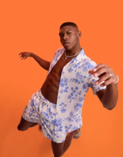 Design Co-Ord In Scribble Floral Print
