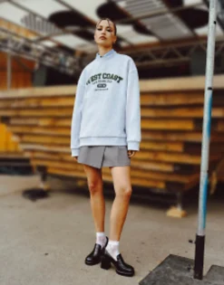 Design Co-Ord With West Coast Graphic In Ice Marl