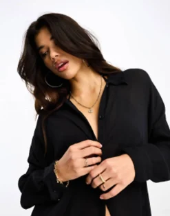 Design Crinkle Beach Shirt In