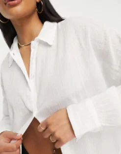 Design Crinkle Beach Shirt In