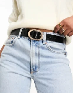 Design Croc Double Circle Waist And Hip Belt