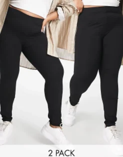 Design Curve 2 Pack Leggings In