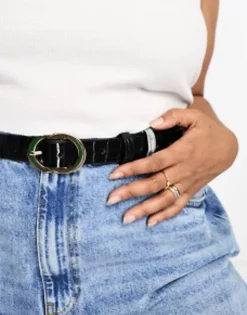 Design Curve Croc Double Circle Waist And Hip Belt