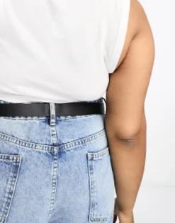 Design Curve Waist And Hip Jeans Belt In