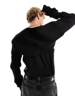Design Extra Long Sleeve Bolero In Chunky Knit