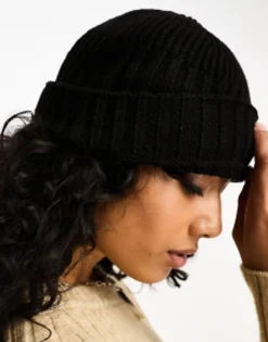 Design Fisherman Rib Beanie Hat In Polyester In
