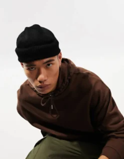 Design Fisherman Ribbed Beanie In