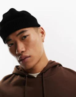 Design Fisherman Ribbed Beanie In