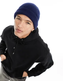 Design Fisherman Ribbed Beanie In