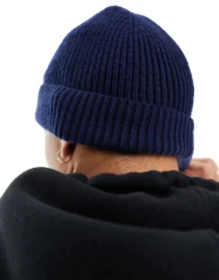 Design Fisherman Ribbed Beanie In